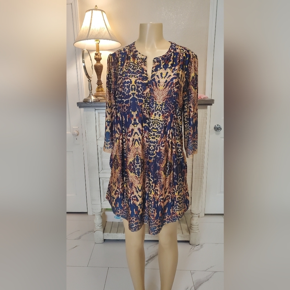 R&B Collection Size M Animal Print Tunic Dress